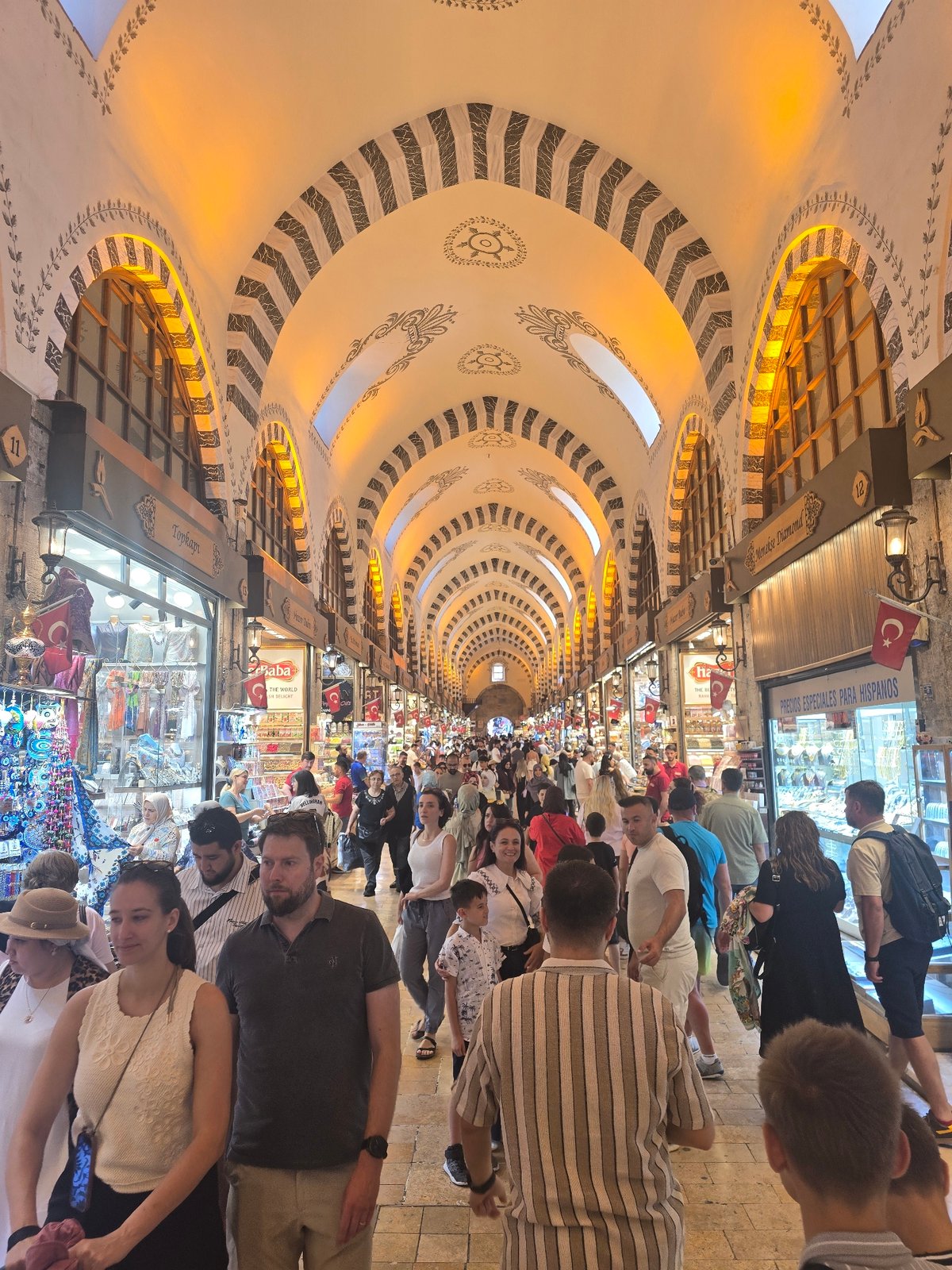 Afternoon in Istanbul: Grand Bazaar and crowded pedestrian streets