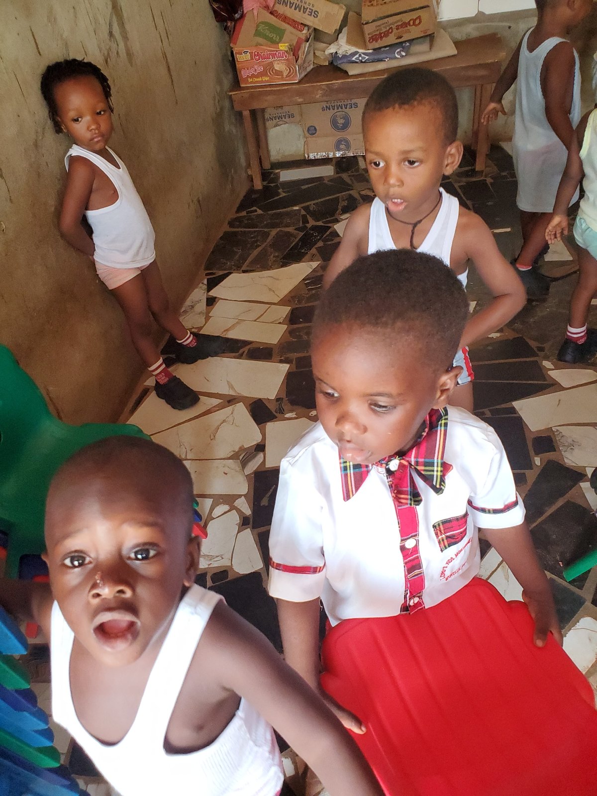 Children attend daycare and school in Ukwu-Abwa, Nigeria