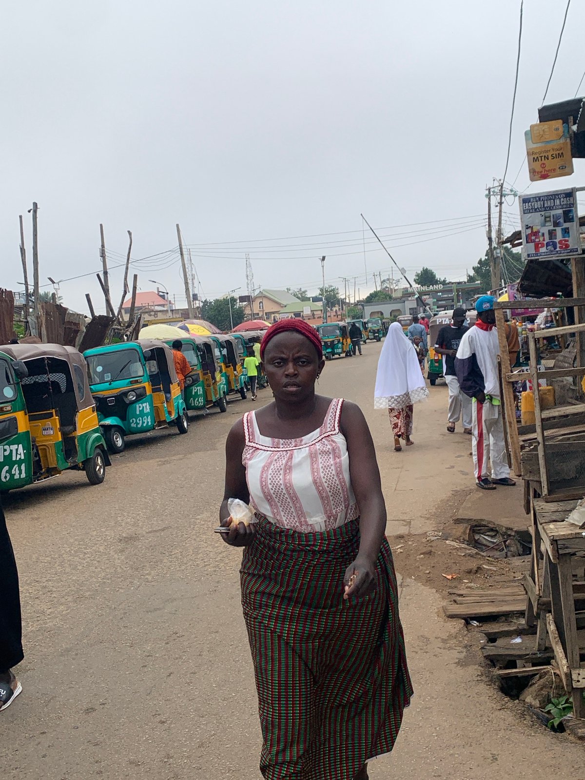 Morning street life in Jos, Nigeria