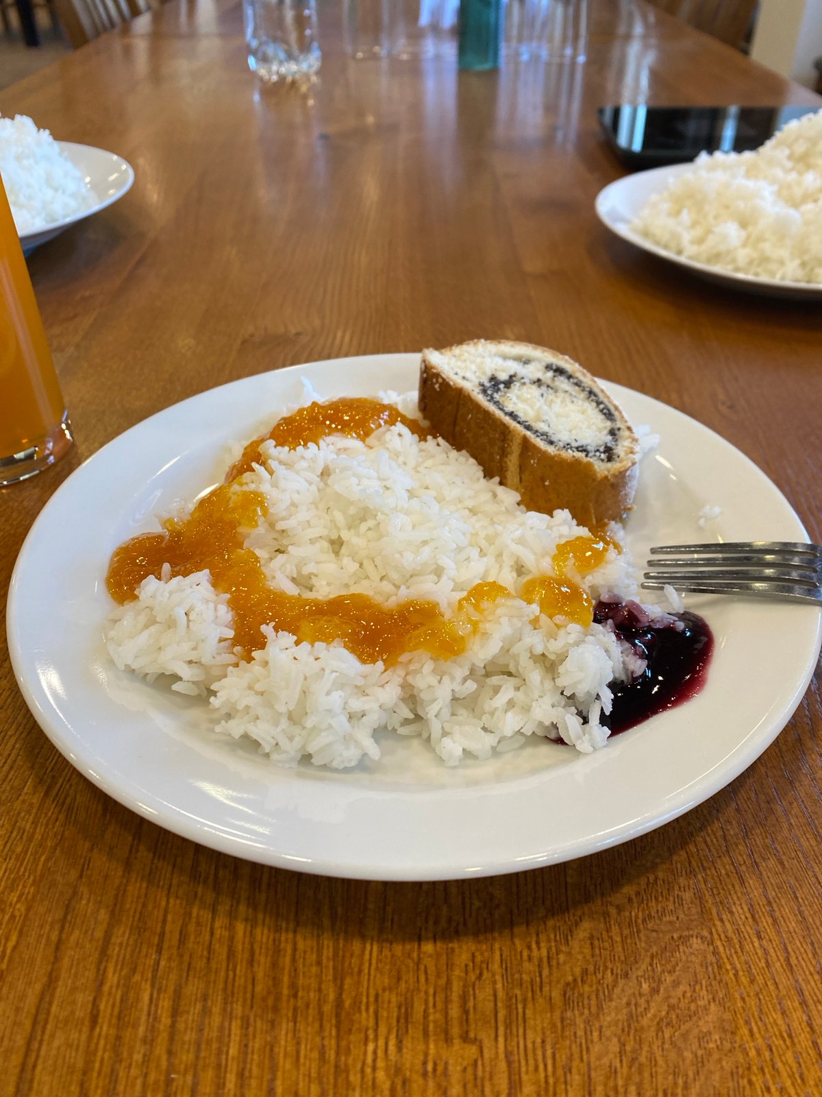 Morning meal and cycling gear documented in Czech mountain towns