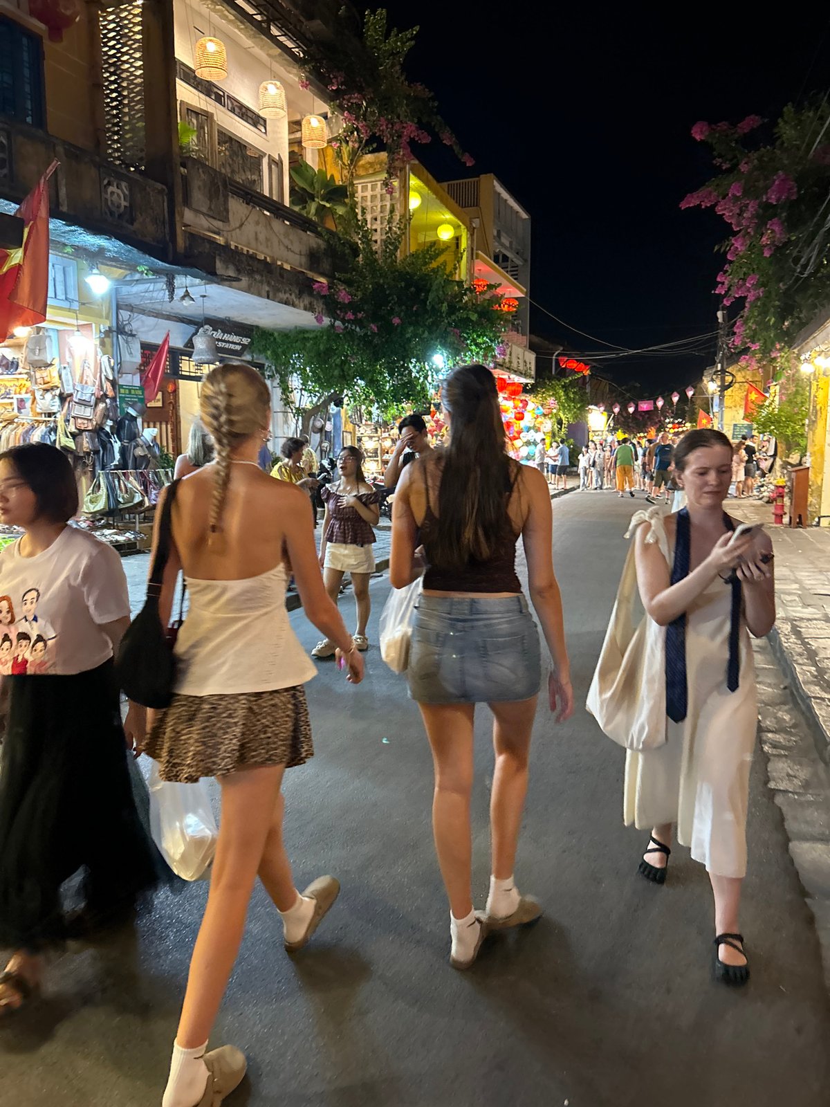 A busy night on Hội An's lantern-lit Ancient Town streets