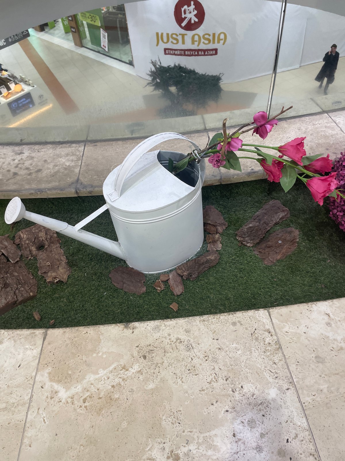 Shopping center interior features documented in Sofia