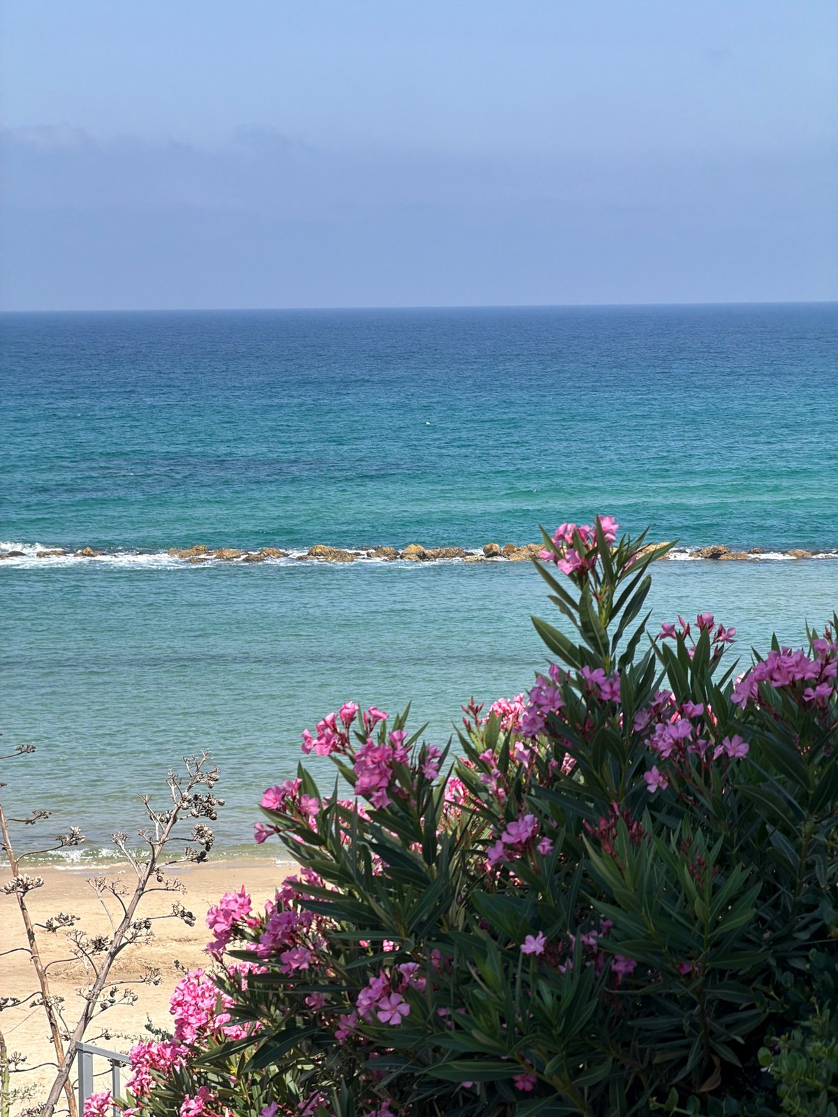 Morning beach scenes documented along Bat Yam coast