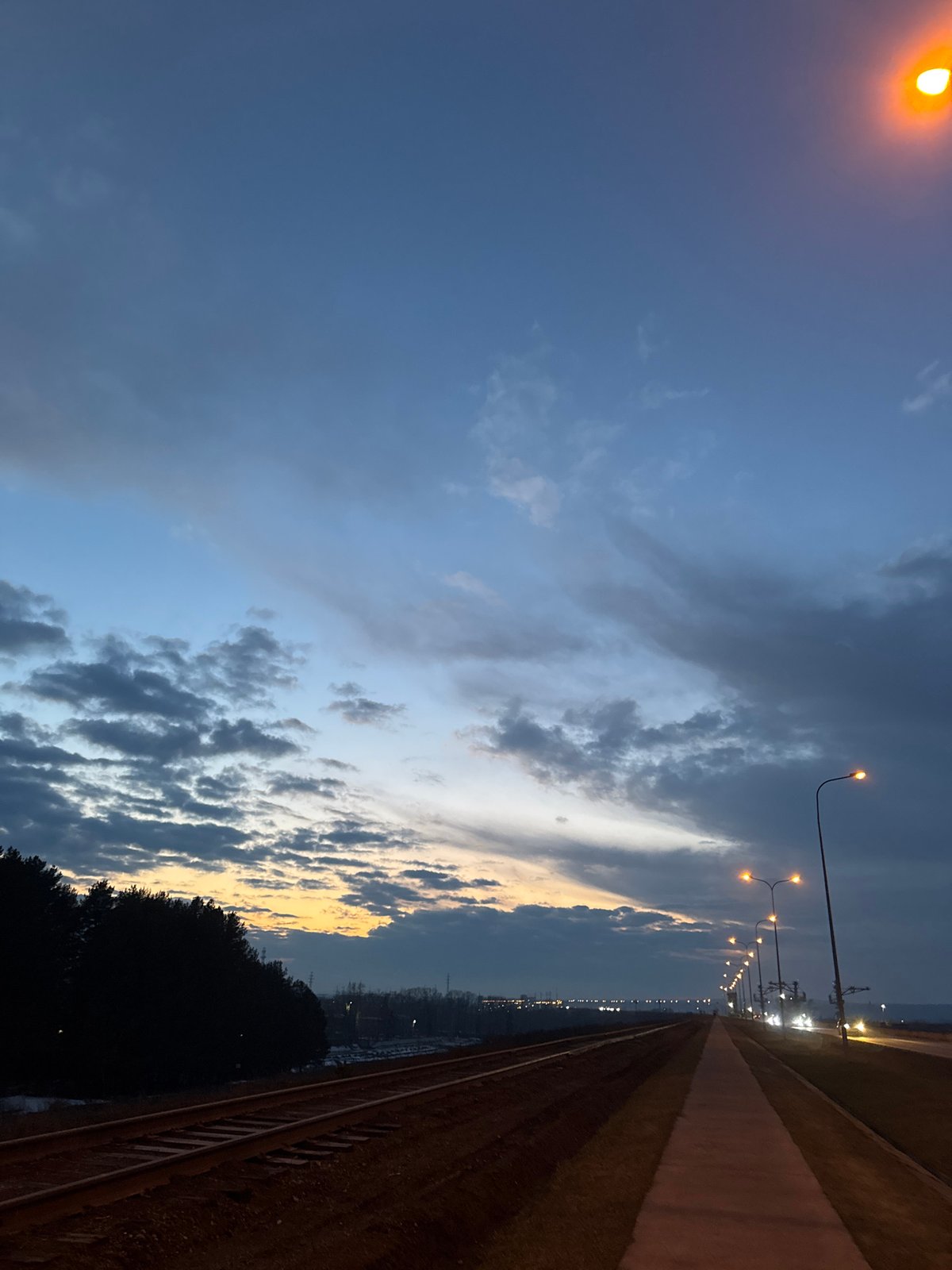 Evening motorcycle ride documented with Samoyed dog in Chaikovsky