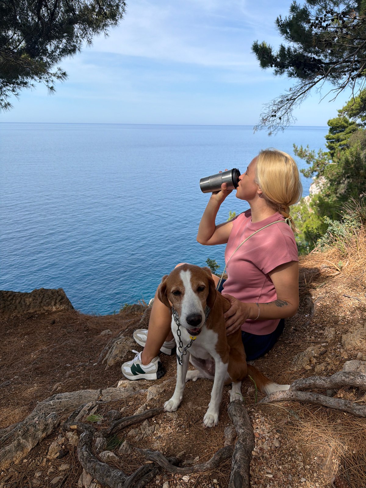 Morning recreation observed along Montenegro's Petrovac coastline