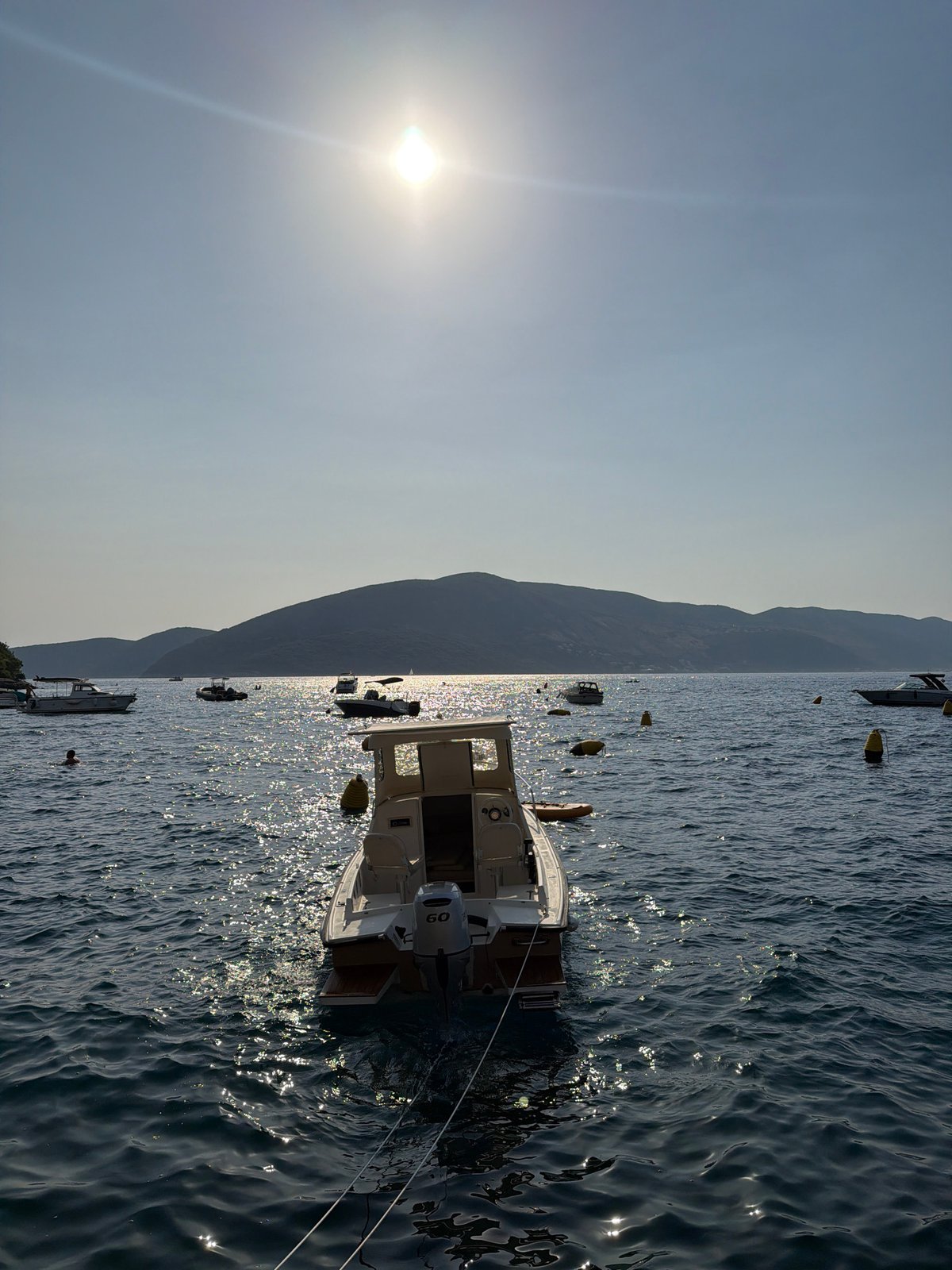 Lazy summer afternoon on the Zelenika waterfront