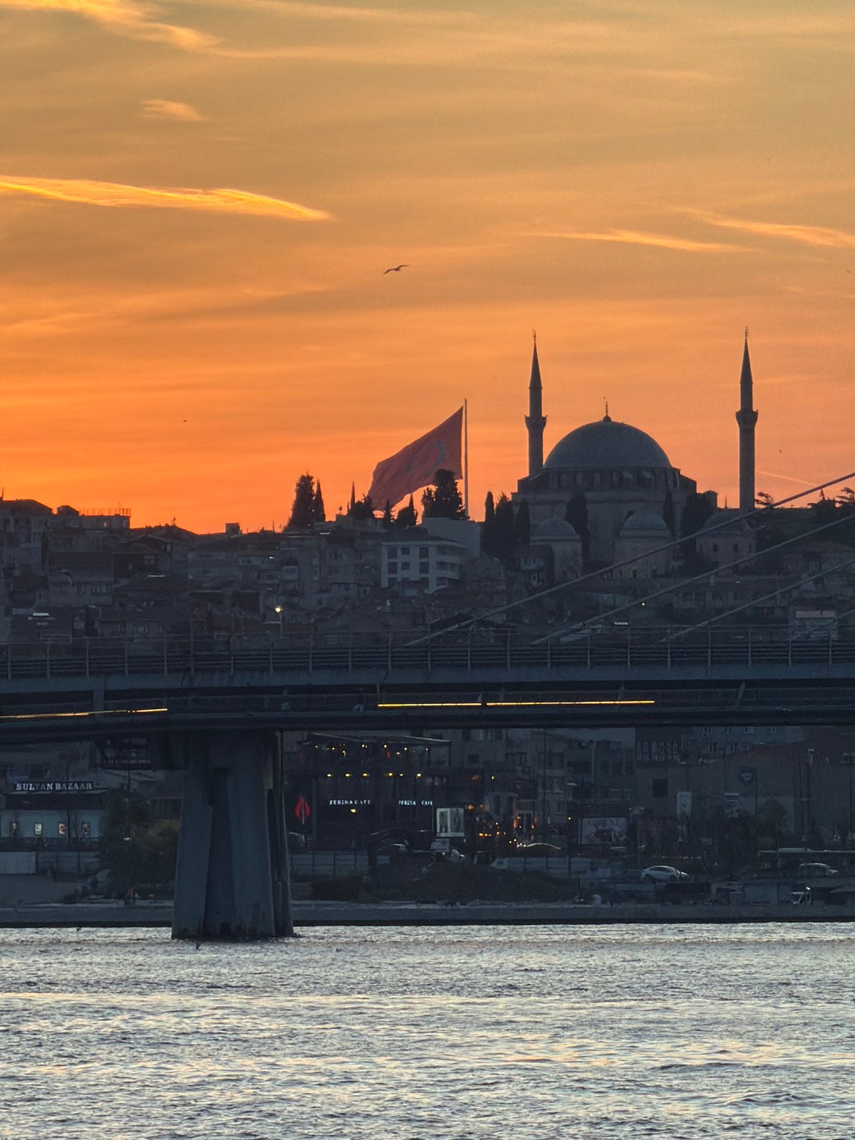 Istanbul sunset skyline captured from multiple vantage points