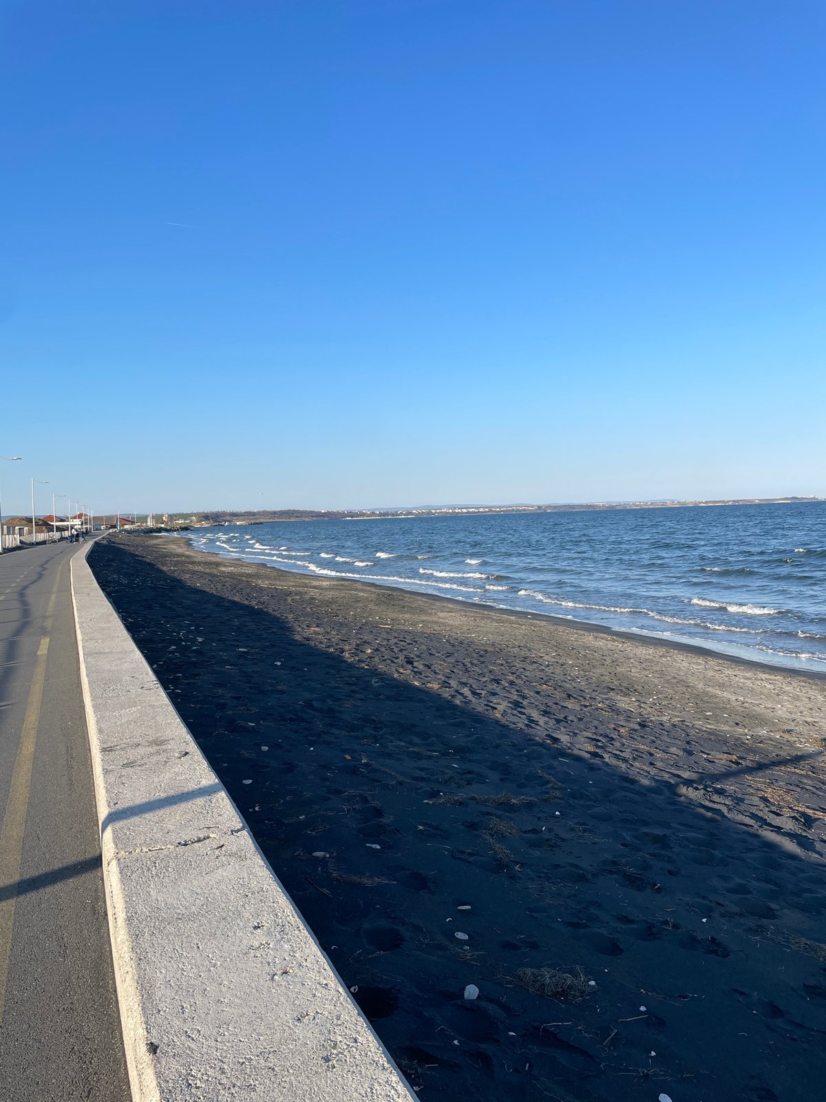Beach scene documented in Burgas, Bulgaria
