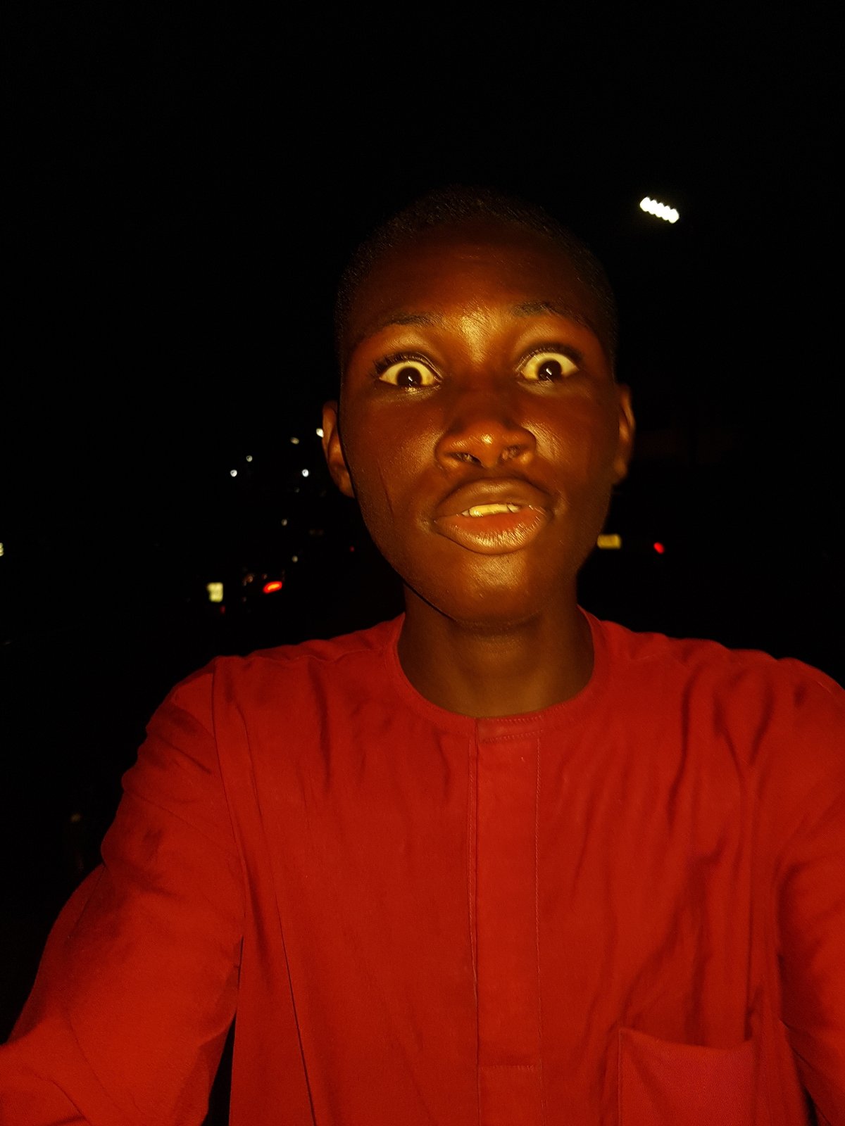 Nighttime street scenes documented in Shangisha, Nigeria