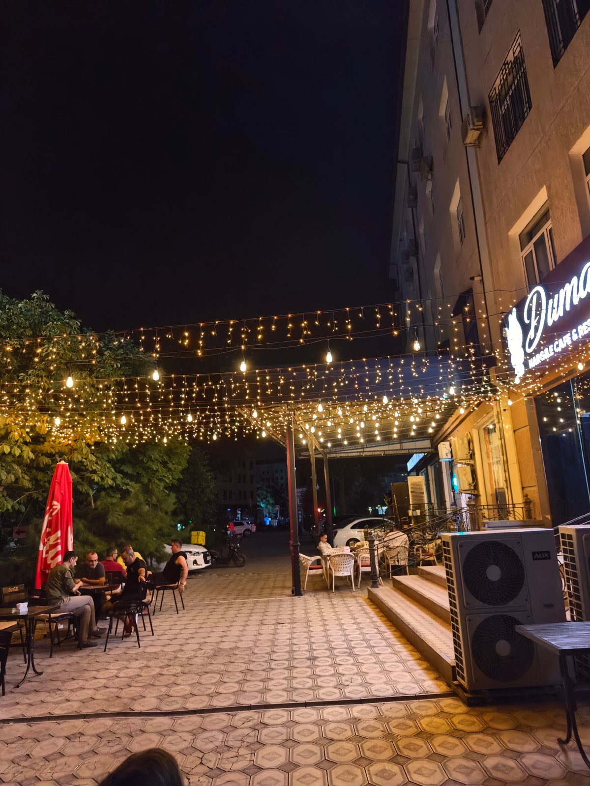 Fergana City nightlife: Strawberry House and lit-up streets