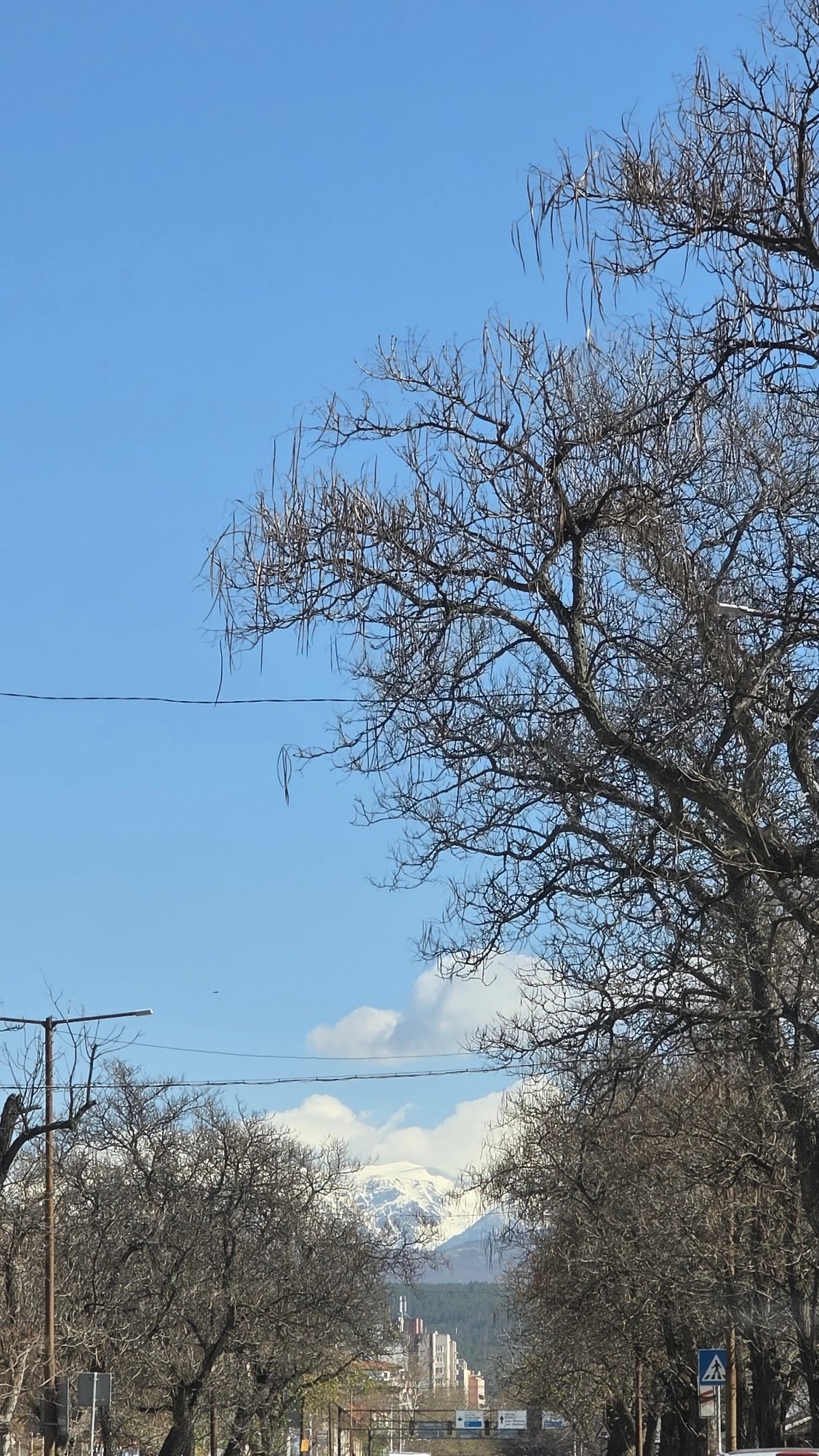 Spring morning street scenes documented in Blagoevgrad, Bulgaria