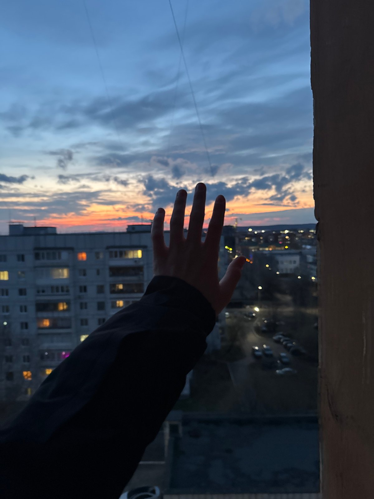 Twilight documented across Chaikovsky, Russia from elevated viewpoints