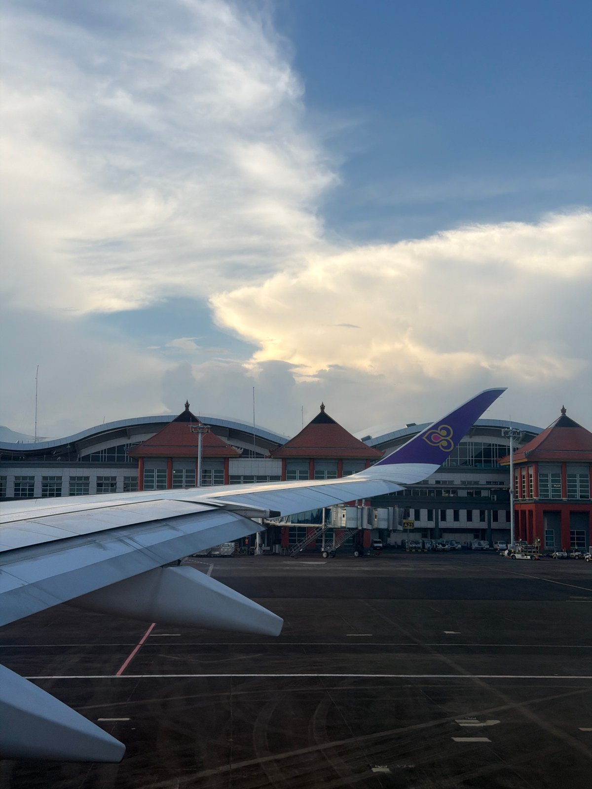 Thai Airways aircraft spotted at Bali airport