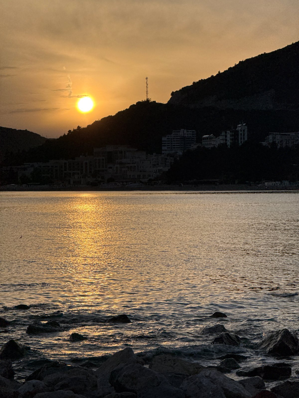 Sunset photography session captured along Montenegro's Budva coastline