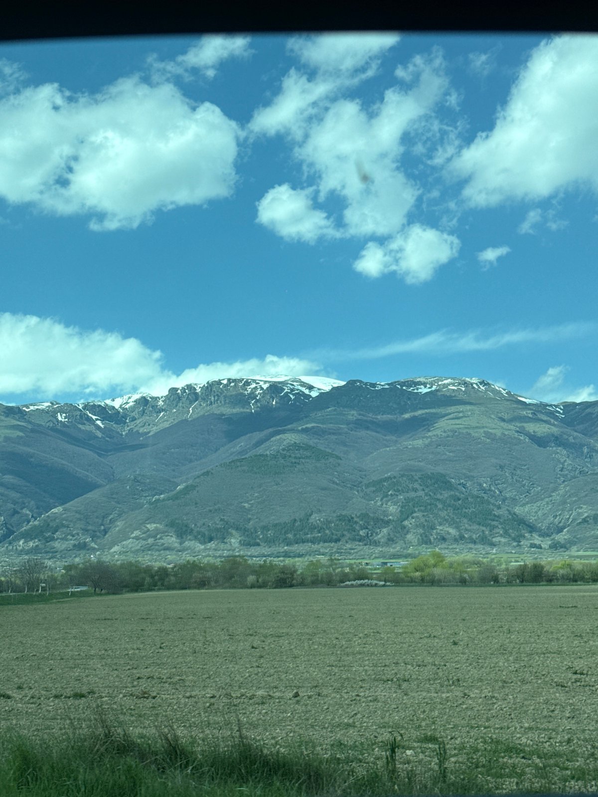 Mountain landscape with clouds observed in Tazha, Bulgaria