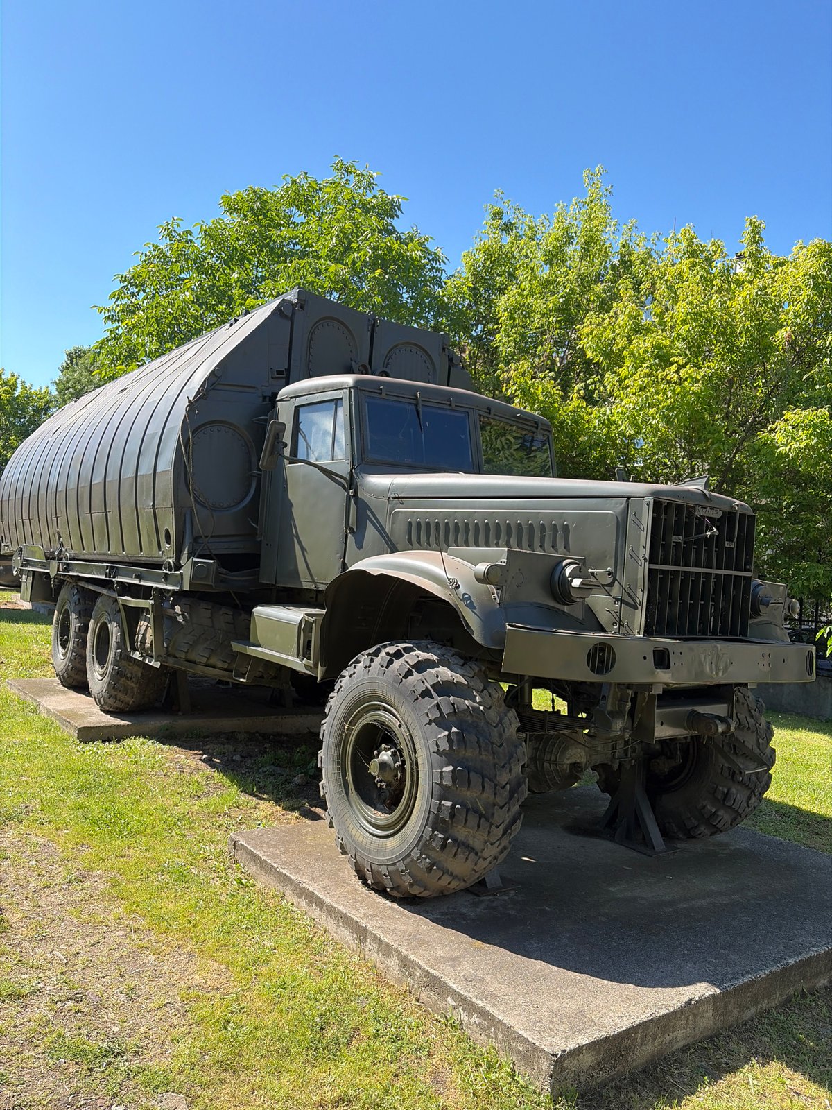 WWII military vehicle display in Sofia, Bulgaria