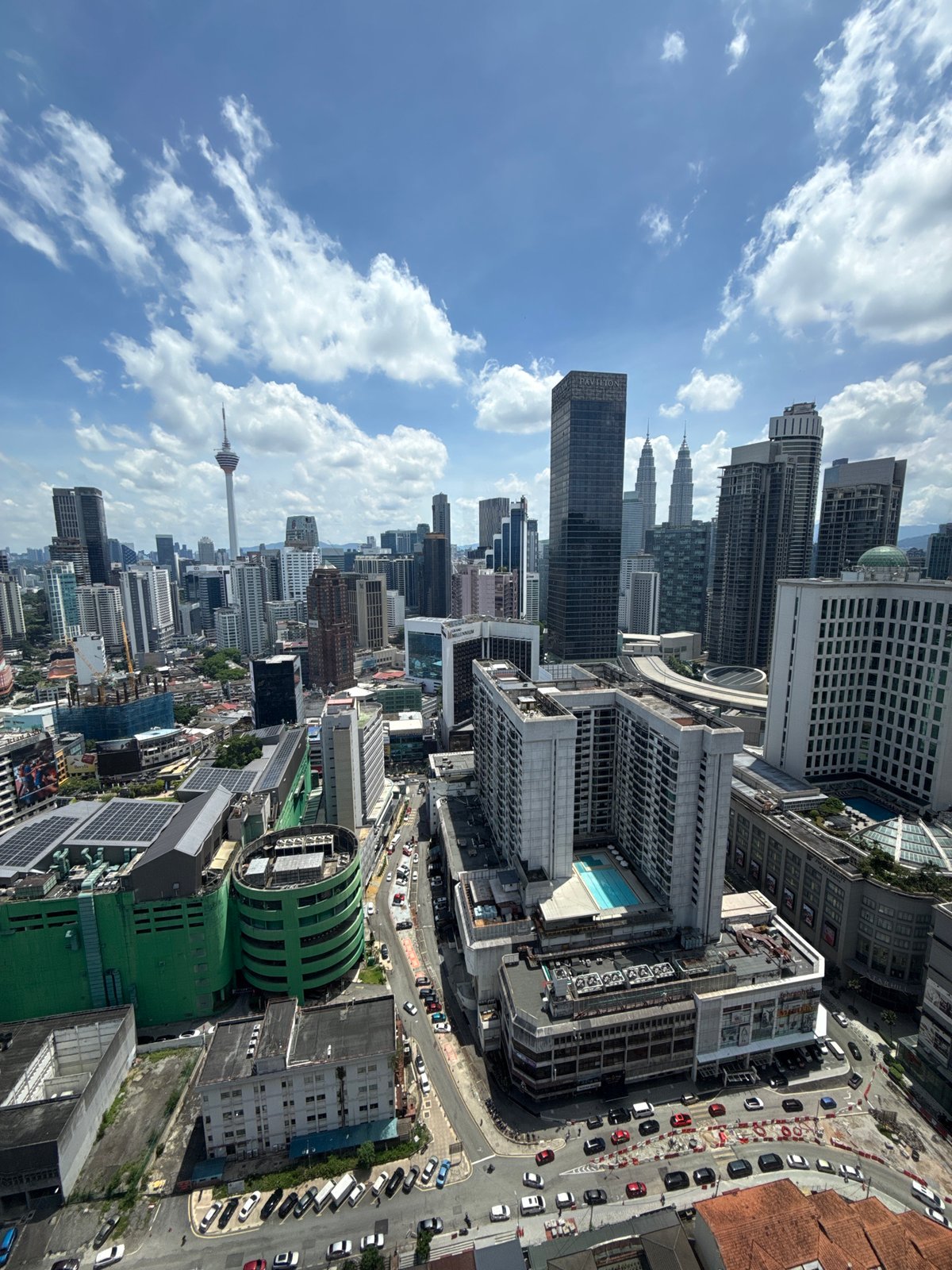 Aerial view captures Kuala Lumpur skyline at dawn