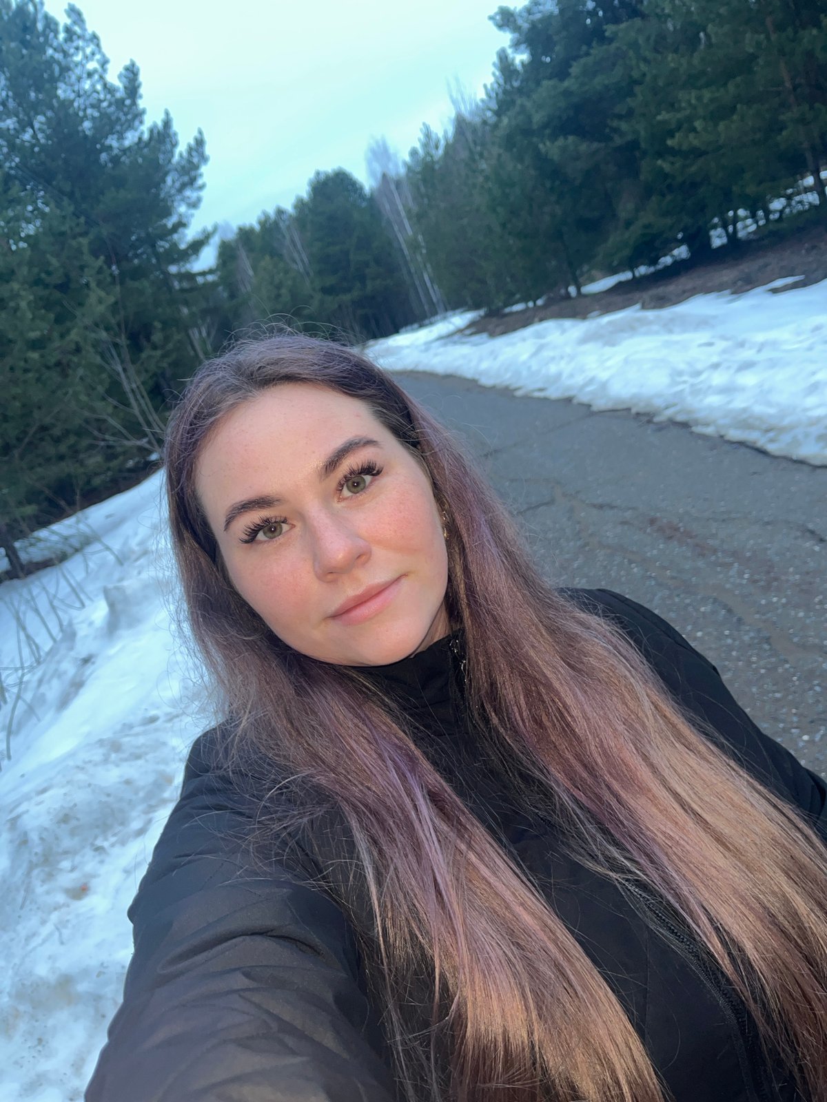 Casual selfies captured during mixed weather in Chaikovsky, Russia
