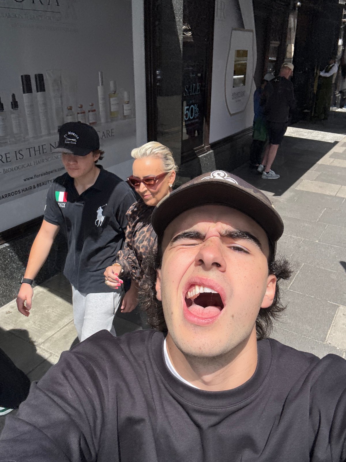 Afternoon hangout outside Harry's restaurant in London