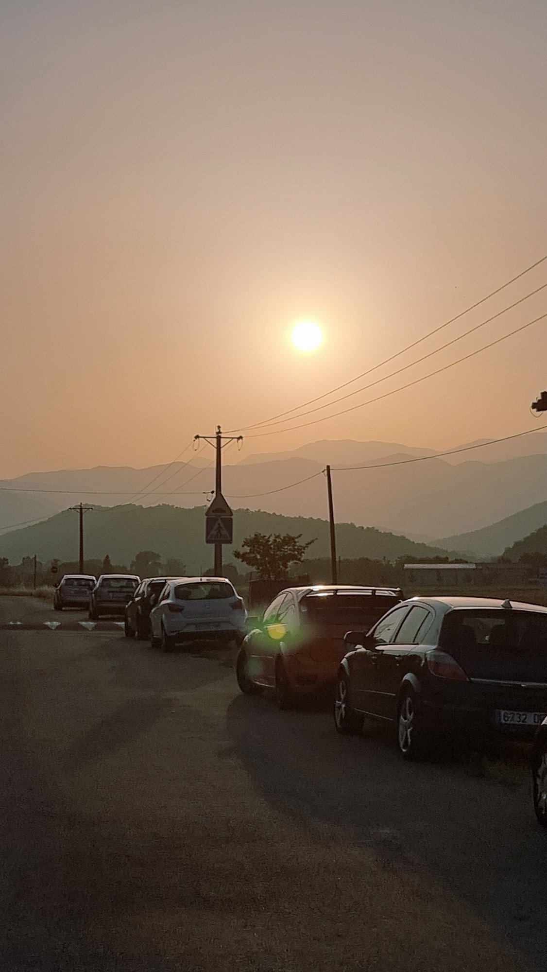 Pickup soccer at golden hour in the Garrotxa countryside