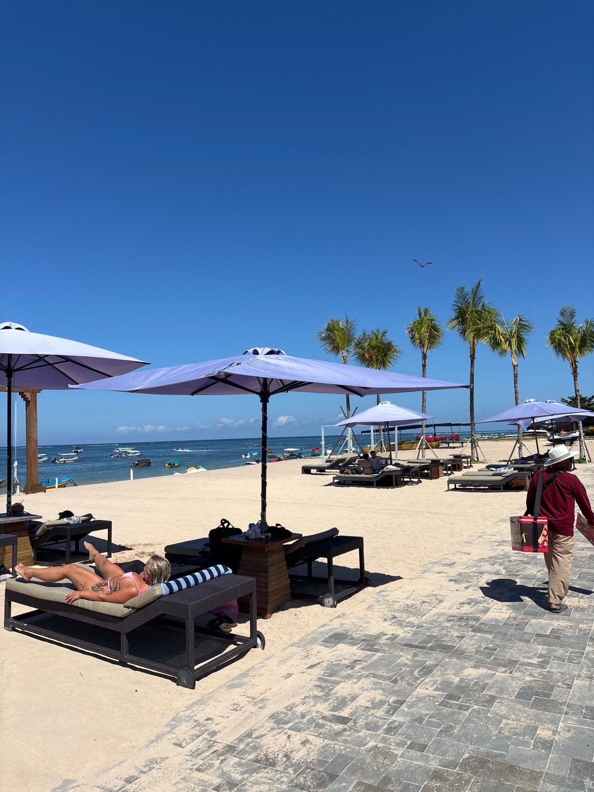 Morning beach scenes documented across Nusa Dua, Bali