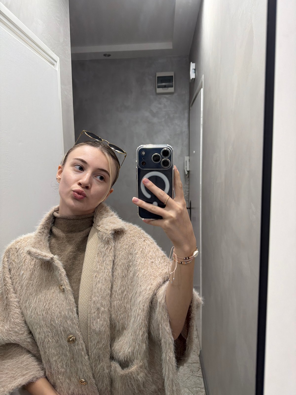 Woman Takes Bathroom Selfies in Plovdiv, Bulgaria
