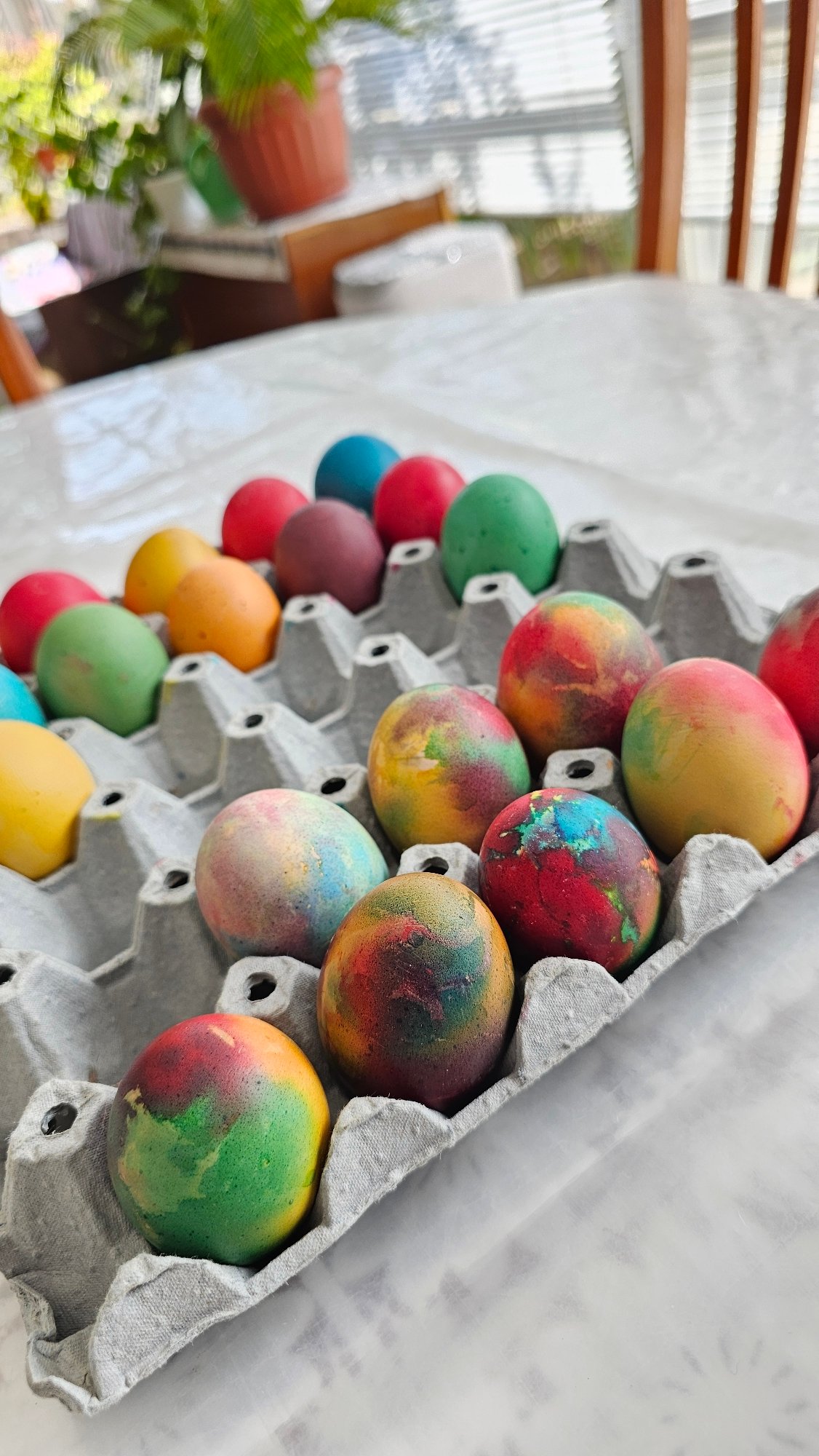 Easter egg dyeing session documented in Varna, Bulgaria