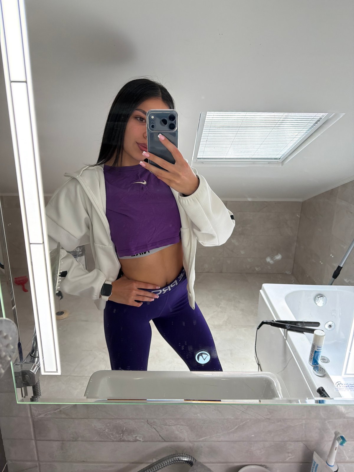 Morning routine documented in Gabrovo: selfie and healthy breakfast