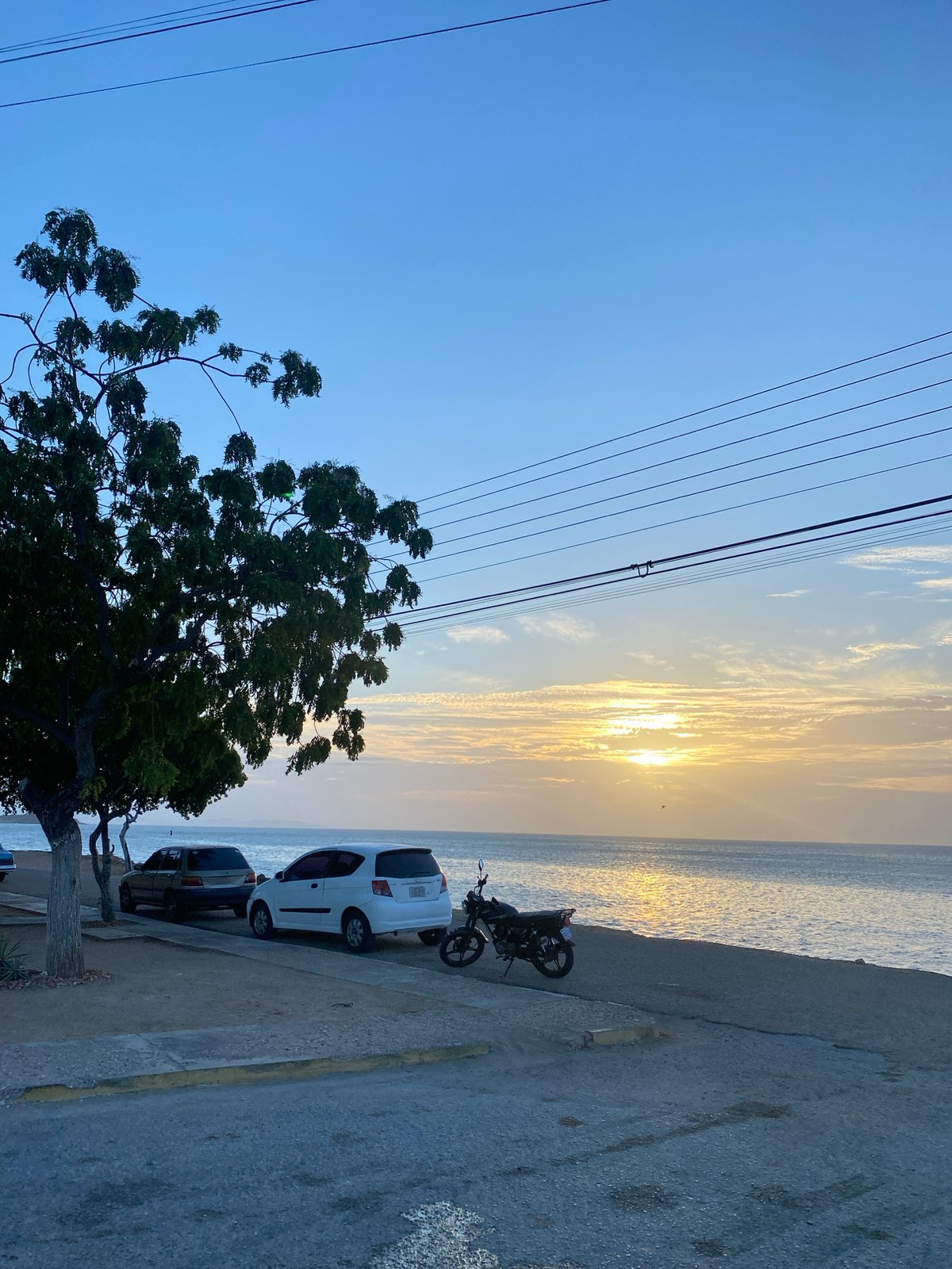 Coastal scenes captured in Juan Griego, Venezuela during sunrise/sunset