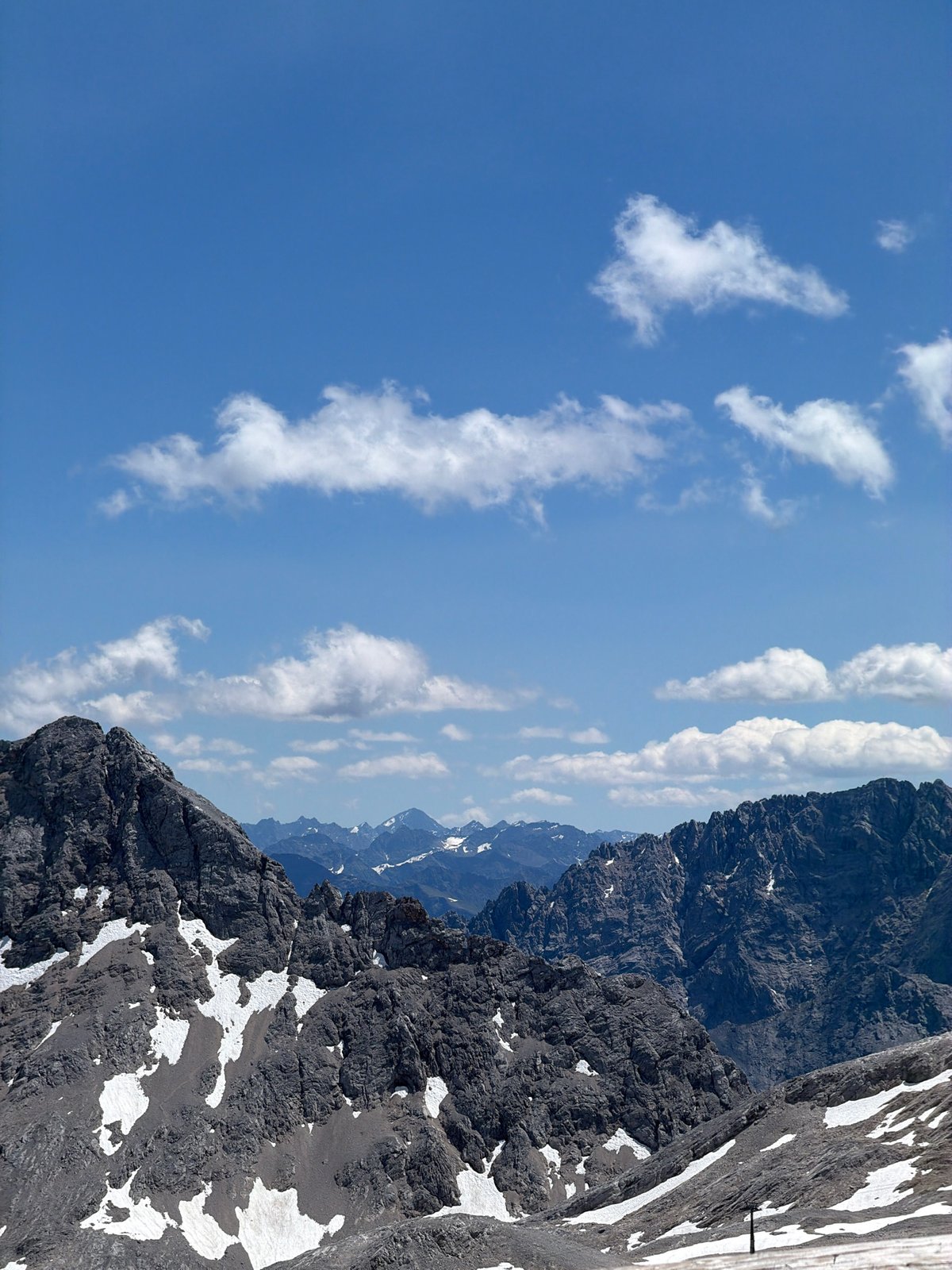 Alpine views and a rest stop deck above Garmisch-Partenkirchen