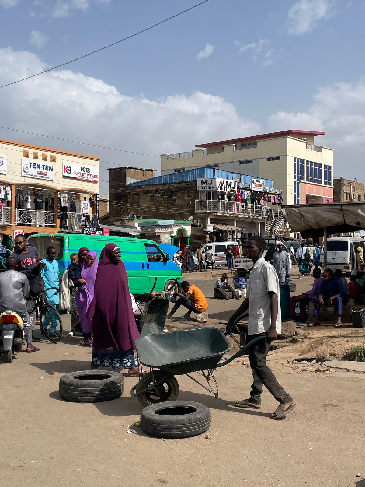 Commercial activity documented in Jos, Nigeria street scenes