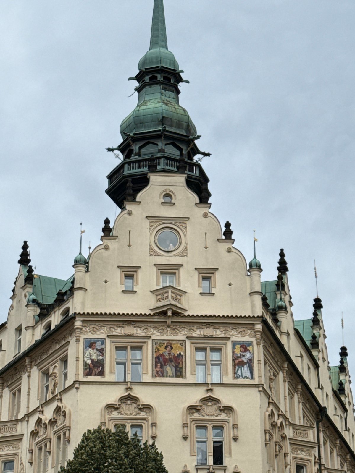 Prague city center: Gothic towers, Belle Époque facades, and street-level oddities