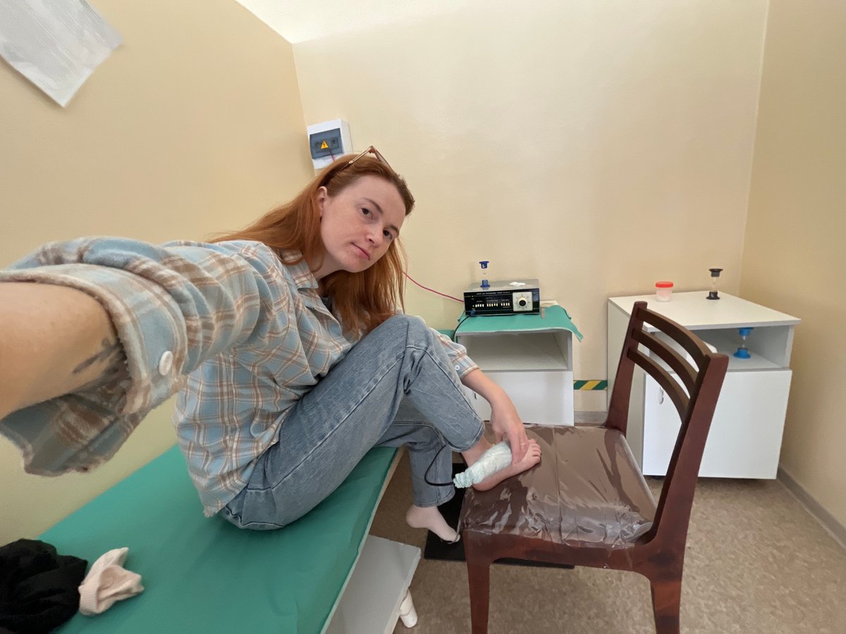 Woman documented in multiple locations across Chaikovsky, Russia