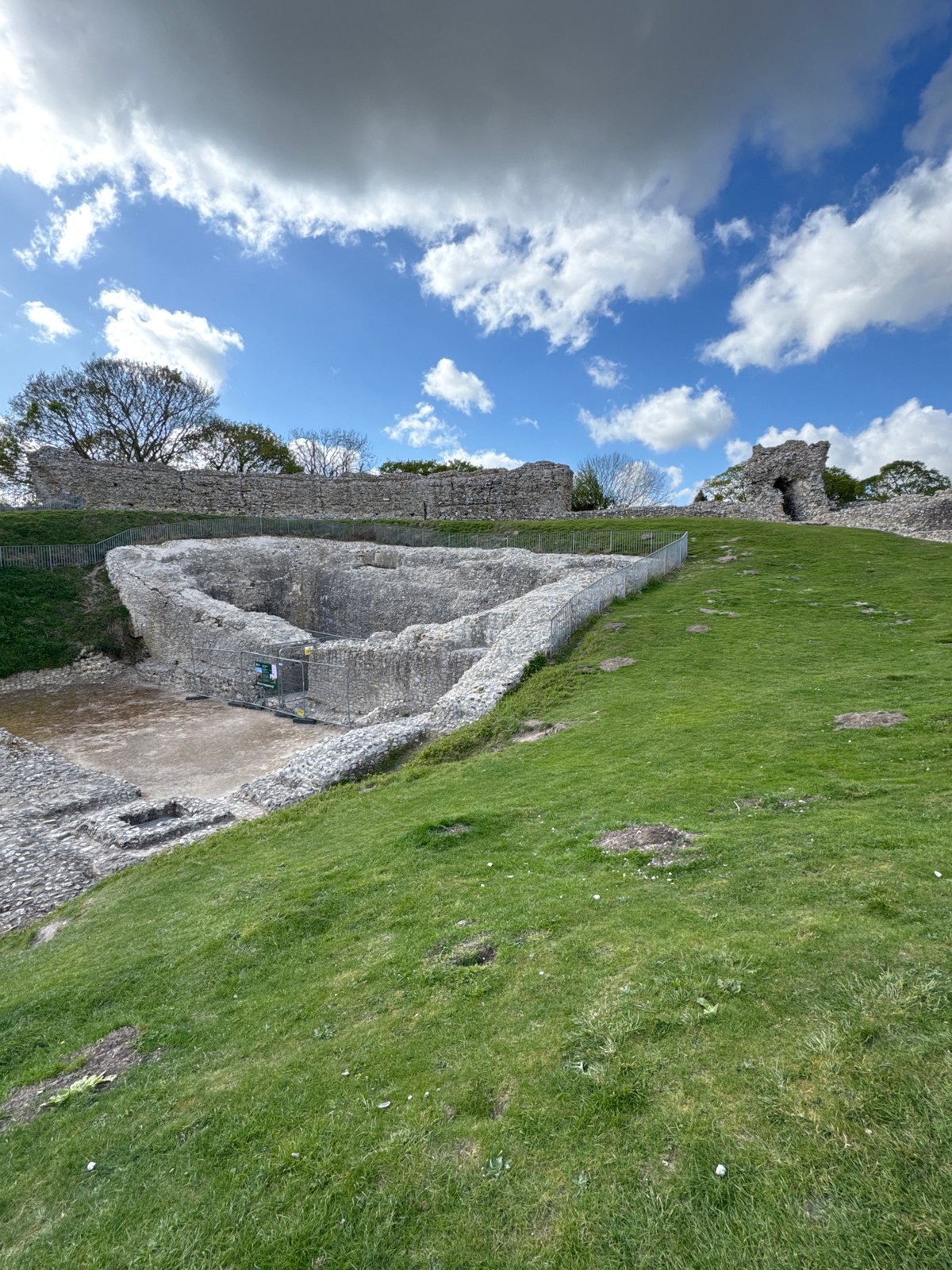 Visitors explore historic stone ruins in King's Lynn area