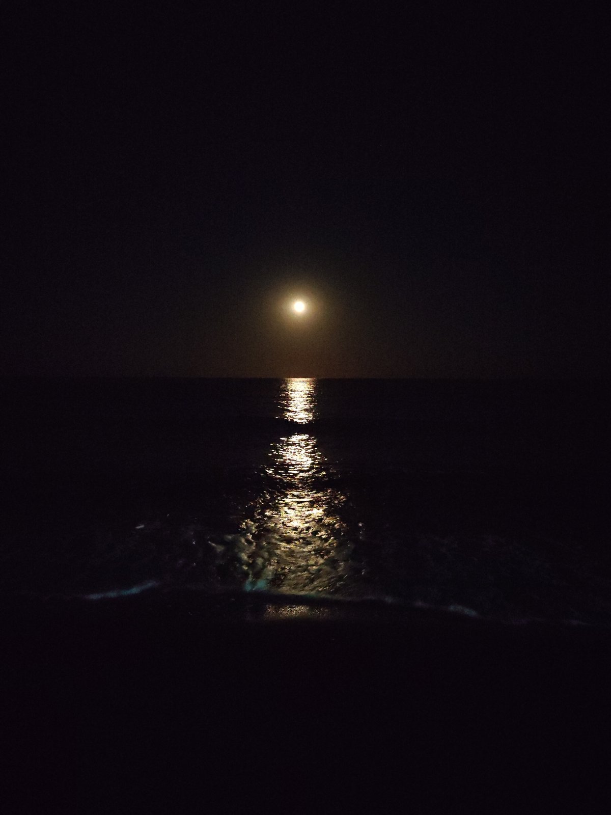 Summer night along the Litohoro shoreline, Greece