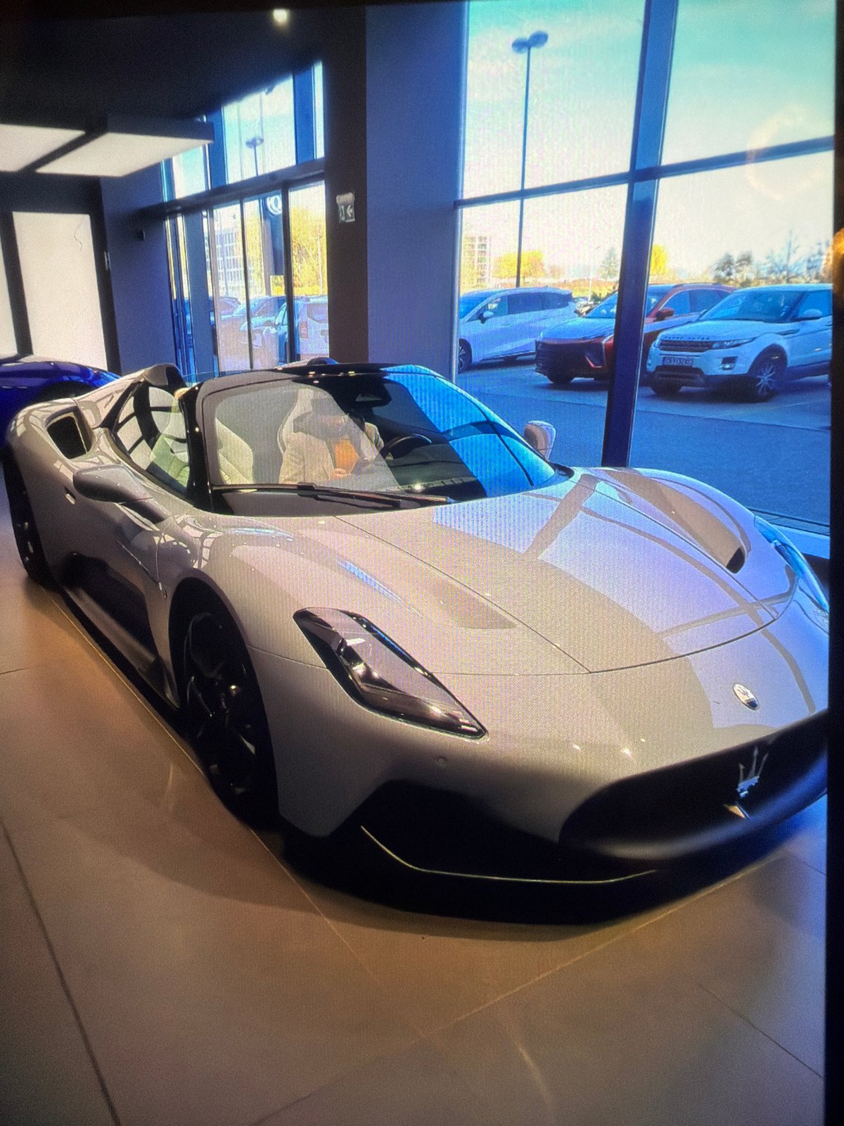Luxury sports cars displayed at Sofia showroom
