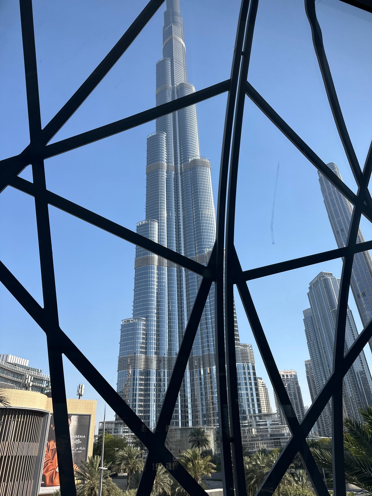 Dubai skyline captured from multiple angles near Burj Khalifa
