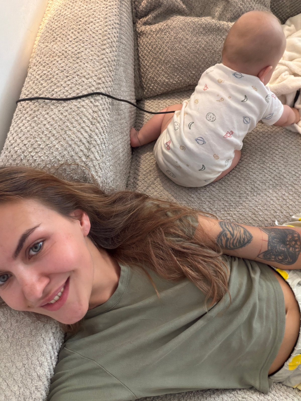 Lazy afternoon at home with a baby in Holon