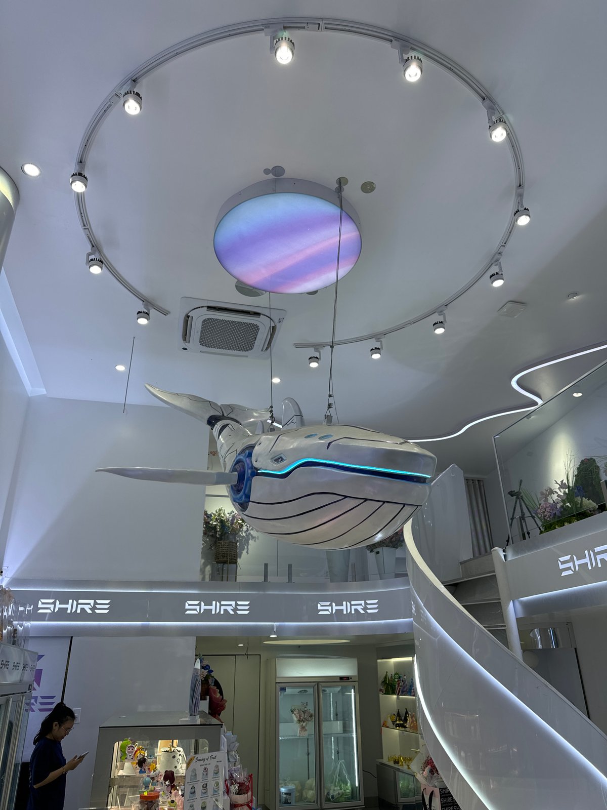 Futuristic whale sculpture draws visitors to Phan Thiết commercial space
