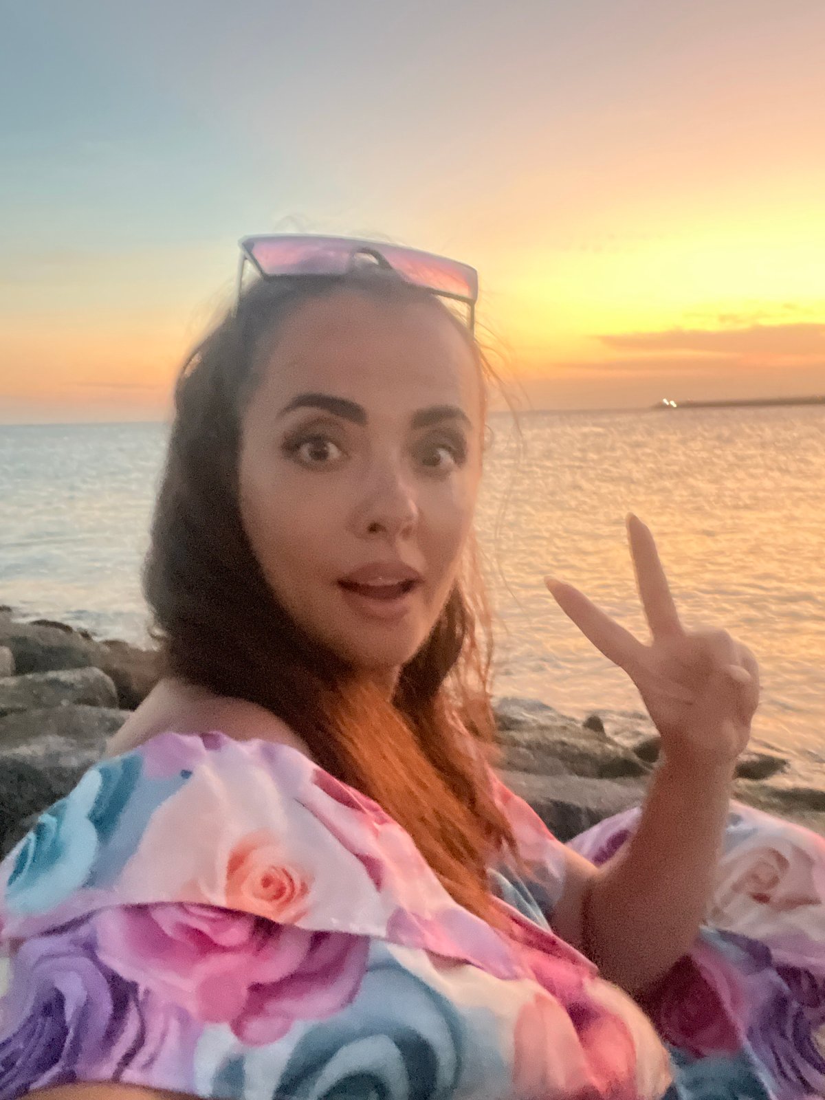 Sunset selfies and beach moments at Kuta Beach