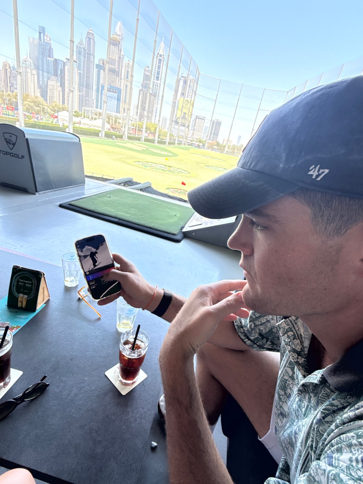 Morning golf session at Topgolf Dubai facility