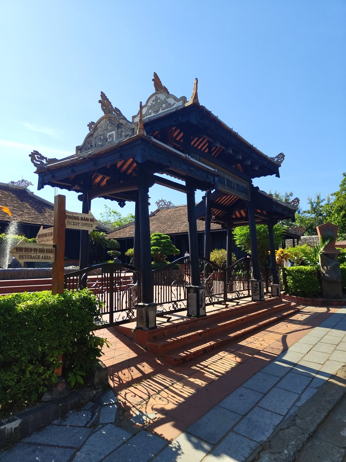 Traditional Vietnamese garden and temple complex in Nha Trang