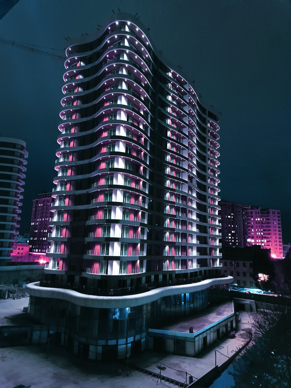 Baku witnesses capture illuminated architecture, indoor toy collection