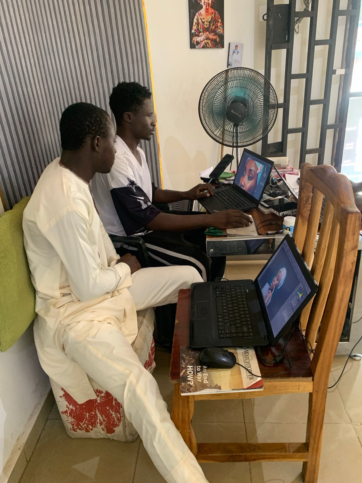 Morning street life and indoor work captured across Jos Nigeria