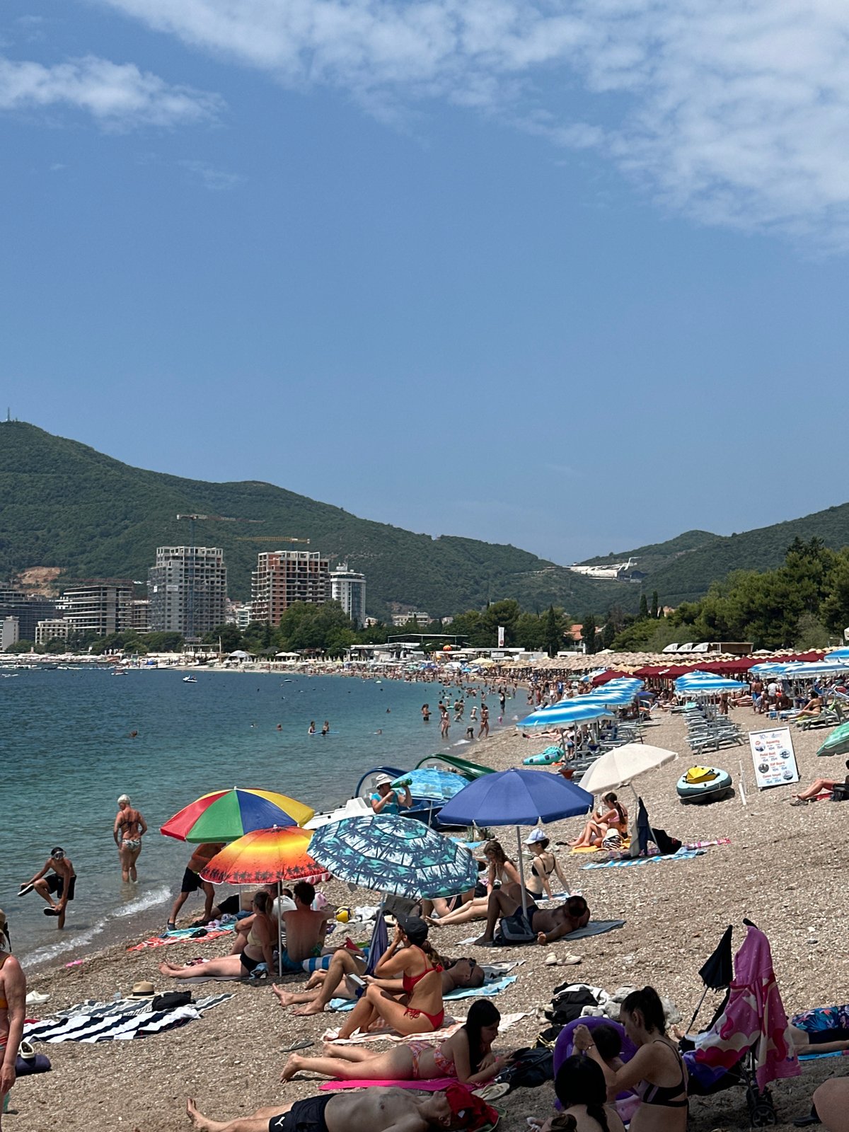 Summer in full swing on Budva's Adriatic waterfront