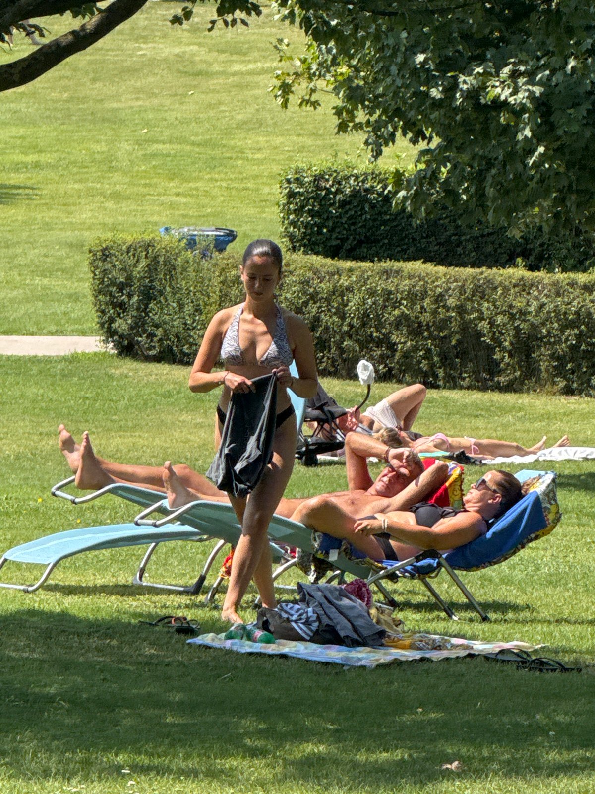 Lazy summer afternoon at Hainburg's outdoor pool and park