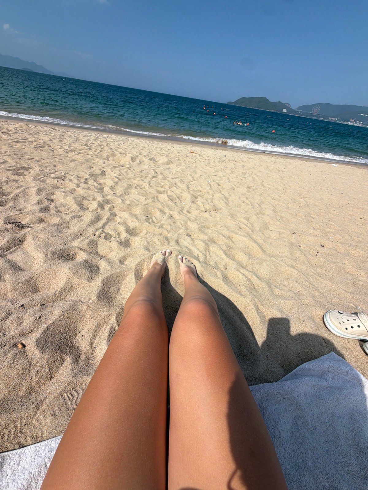 Morning beach life documented in Nha Trang, Vietnam