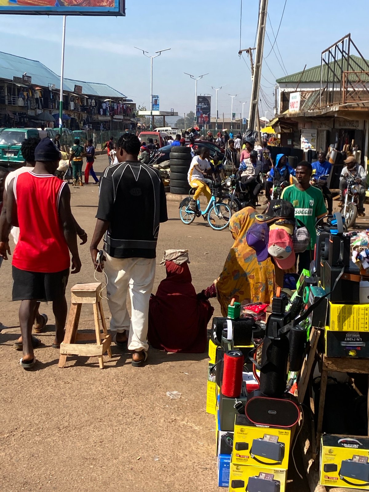 Morning street life documented in Bukuru, Nigeria