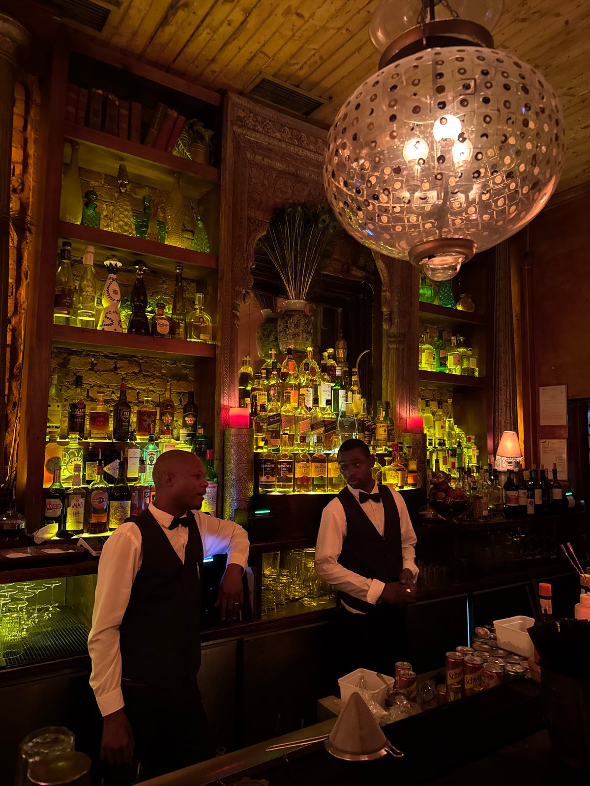 Cape Town bar interior captured during evening service hours