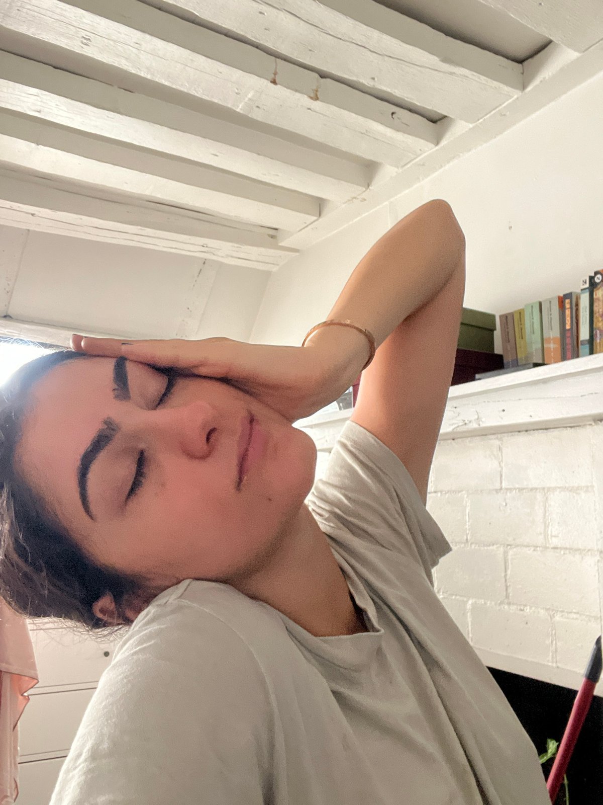 Taking a break mid-move in a charming Paris apartment